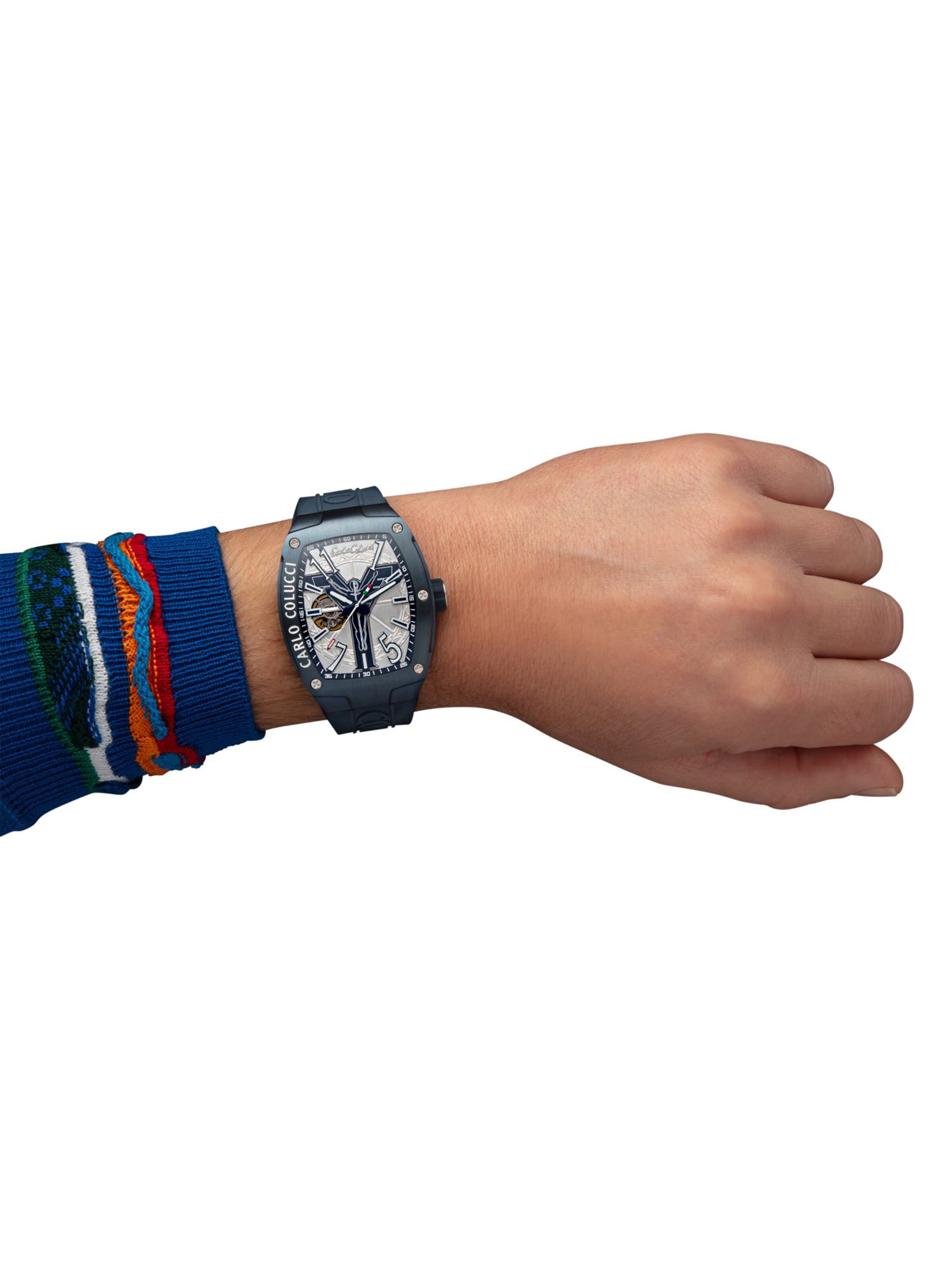 Carlo Colucci Analog watch 'Donazzan' in Blue: front