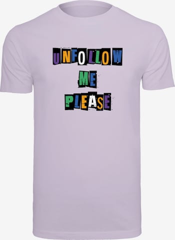 Merchcode T-Shirt 'Please X' in Lila: predná strana