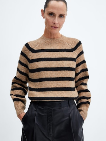 MANGO Sweater 'HUMMUS' in Brown: front