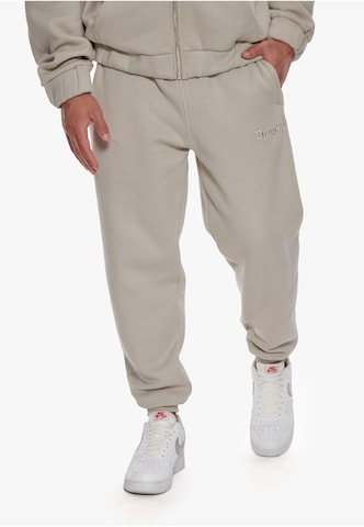 Dropsize Zwężany krój Spodnie 'Embo' w kolorze beżowy: przód