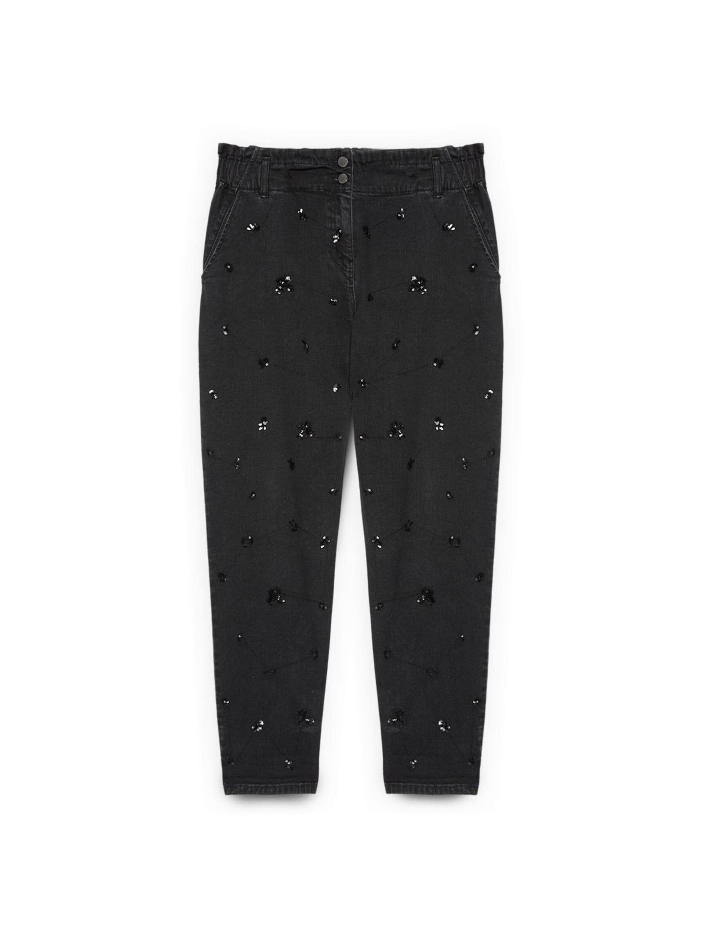 Tapered Jeans di Fiorella Rubino in nero: frontale