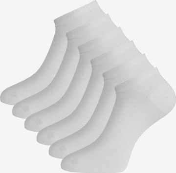 Bamboo basics Enkelsokken 'Dani' in Wit: voorkant