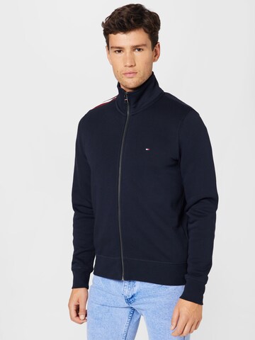 TOMMY HILFIGER - Sudadera con cremallera en azul: frente