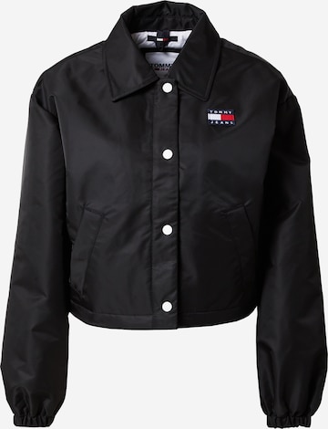 Tommy Jeans Prehodna jakna | črna barva: sprednja stran