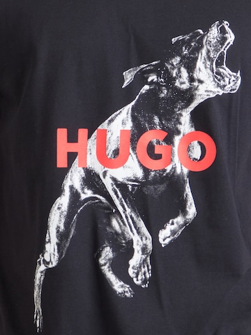 HUGO Tričko 'Deyladec' – černá