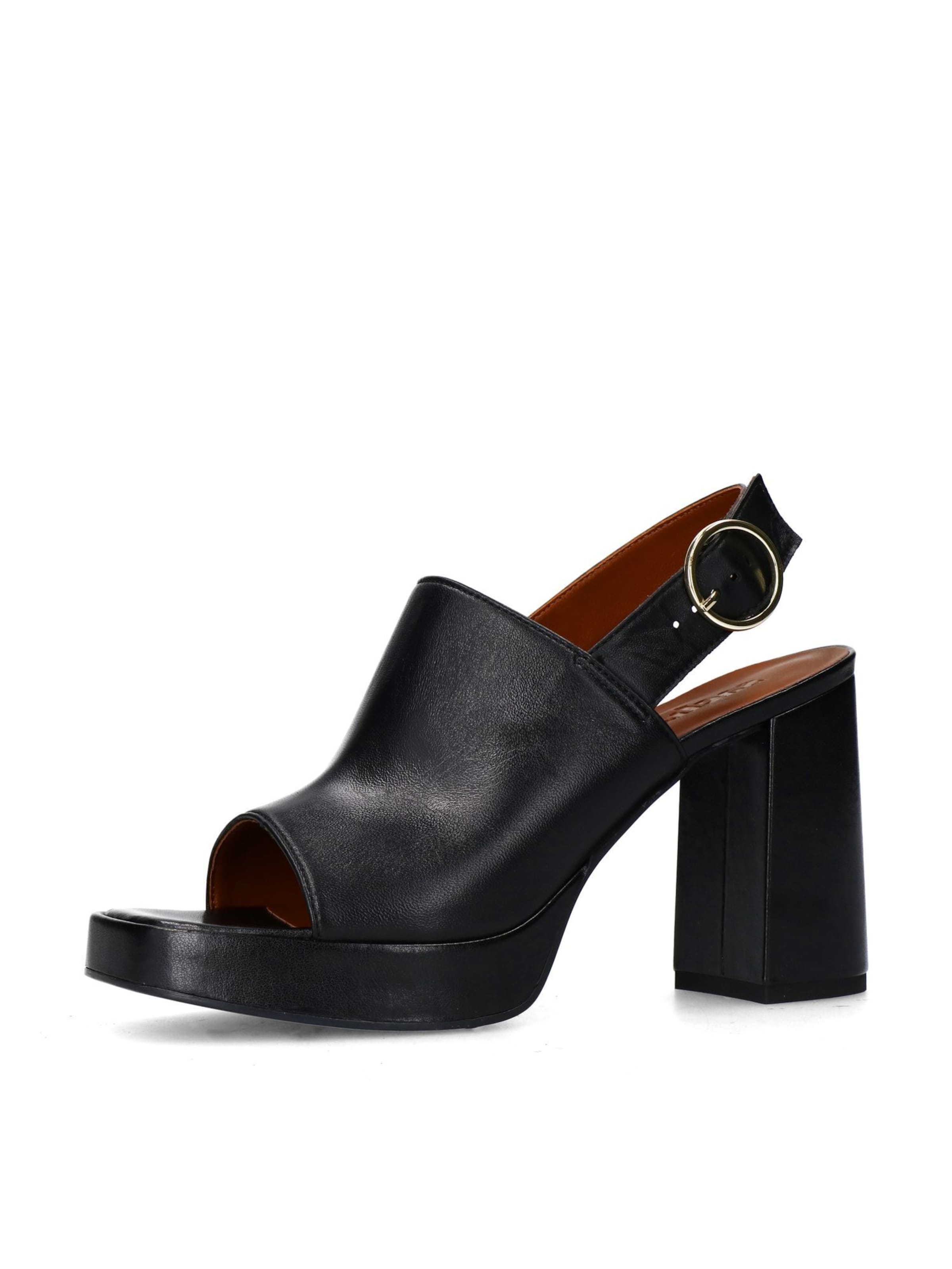 Sandales à lanières SACHA en noir : devant