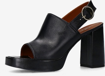 Sandales à lanières SACHA en noir : devant