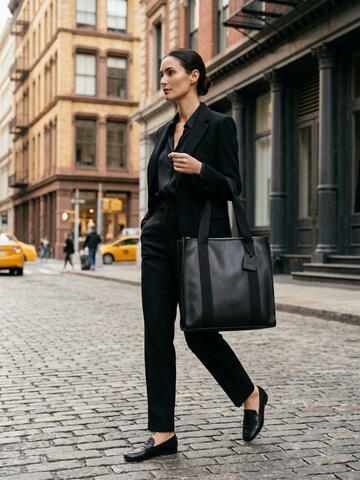 Shopper 'Leather Tote Black Manhattan Collection' di THE DUST COMPANY in nero