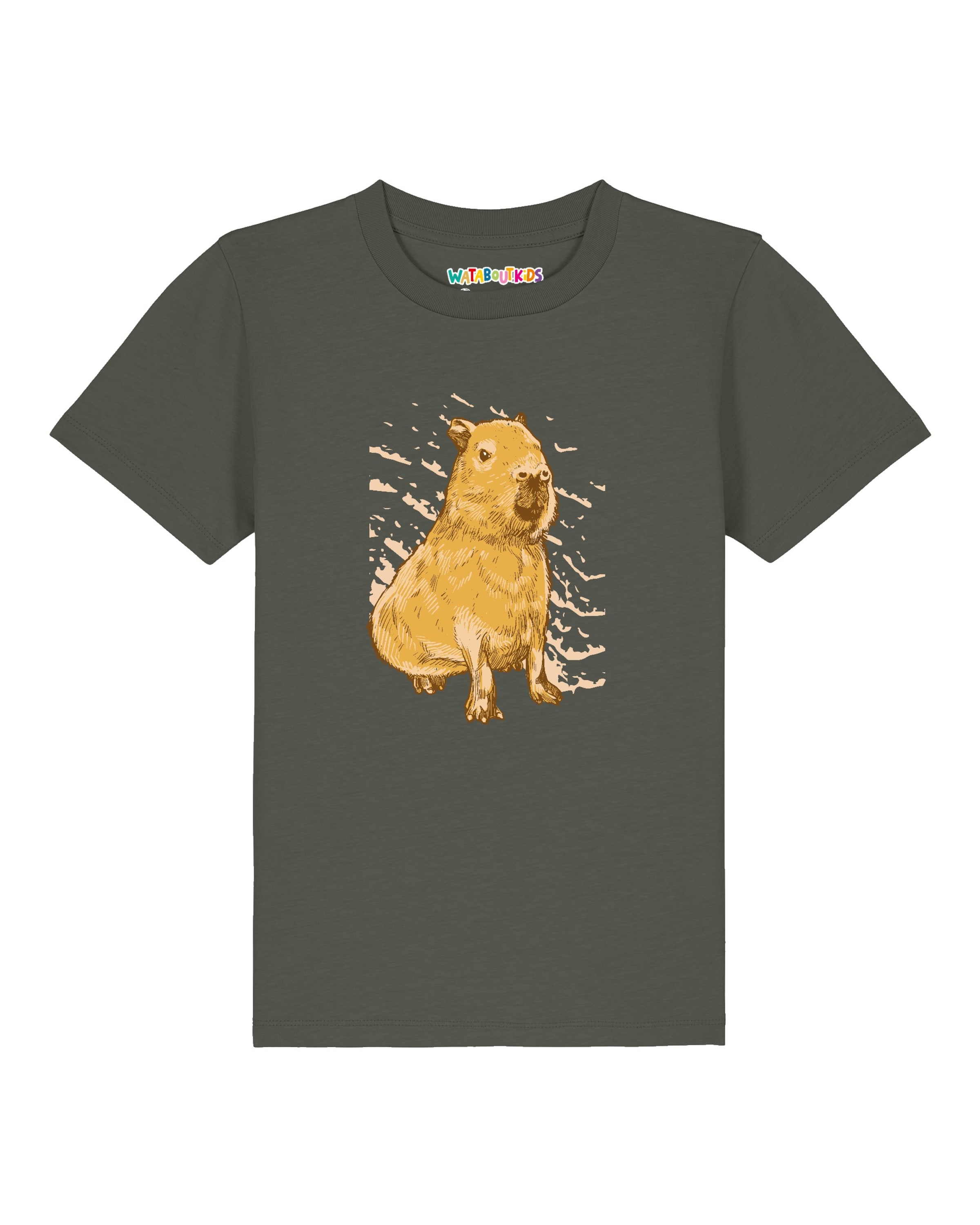 watabout.kids Shirt 'Capybara' in Green: front