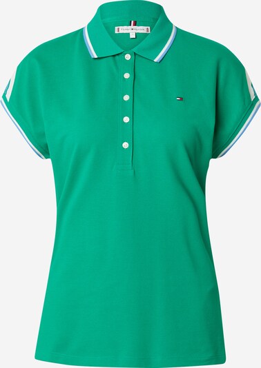 Tricou TOMMY HILFIGER pe albastru deschis / verde jad / alb, Vizualizare produs