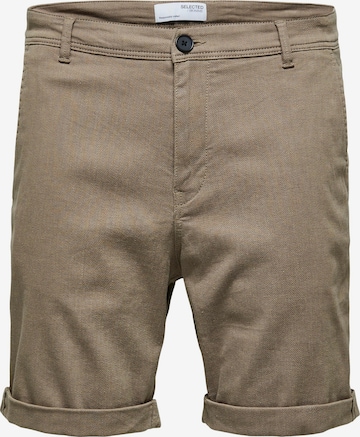 SELECTED HOMME Chino Pants 'Luton' in Brown: front