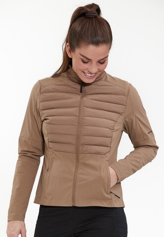 ENDURANCE Athletic Jacket 'Beistyla' in Brown: front
