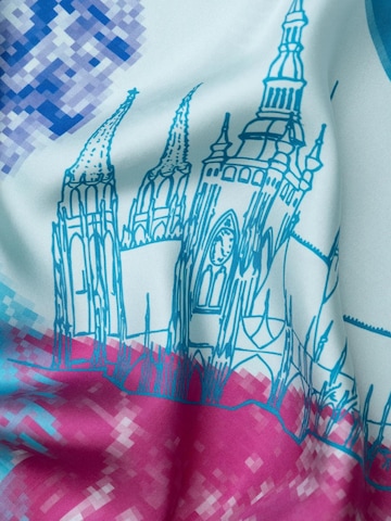 EMBLEMM Scarf 'Distorted Prague' in Blue