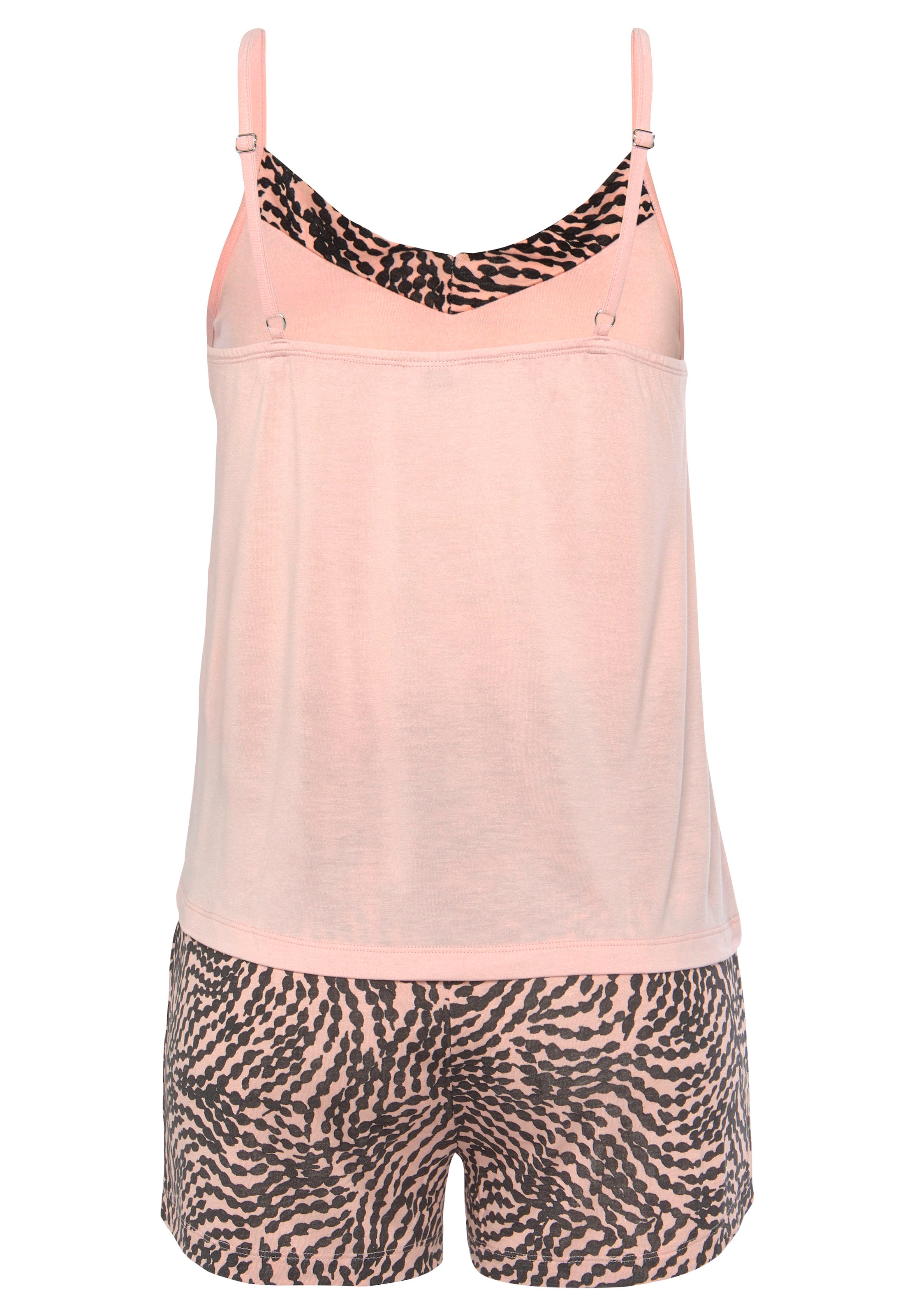 LASCANA - Pijama de pantalón corto en rosa