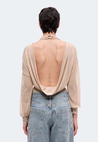 ABOUT YOU - Camisa body 'Rylan' em bege: atrás