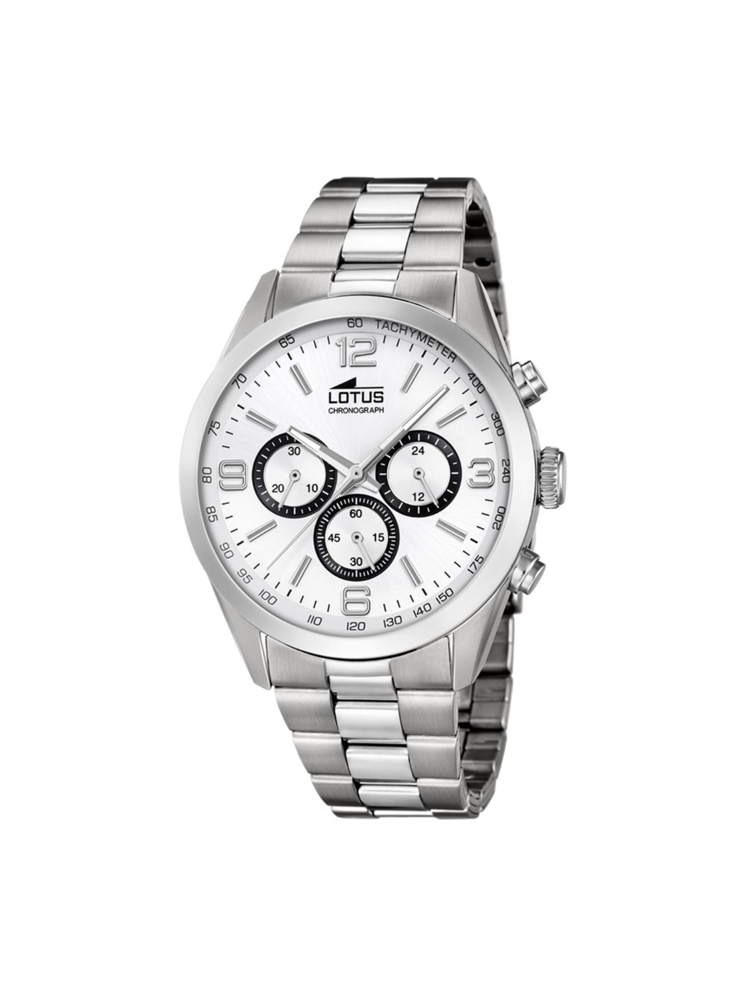 Montre à affichage analogique Lotus en gris : devant