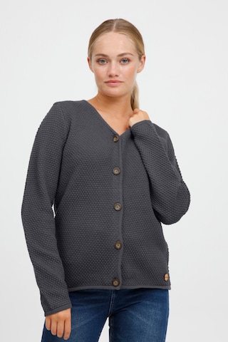 Oxmo Knit Cardigan 'Helga' in Grey: front