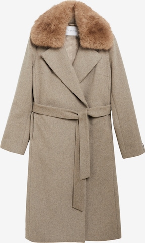 COMMA Between-Seasons Coat in Brown: front