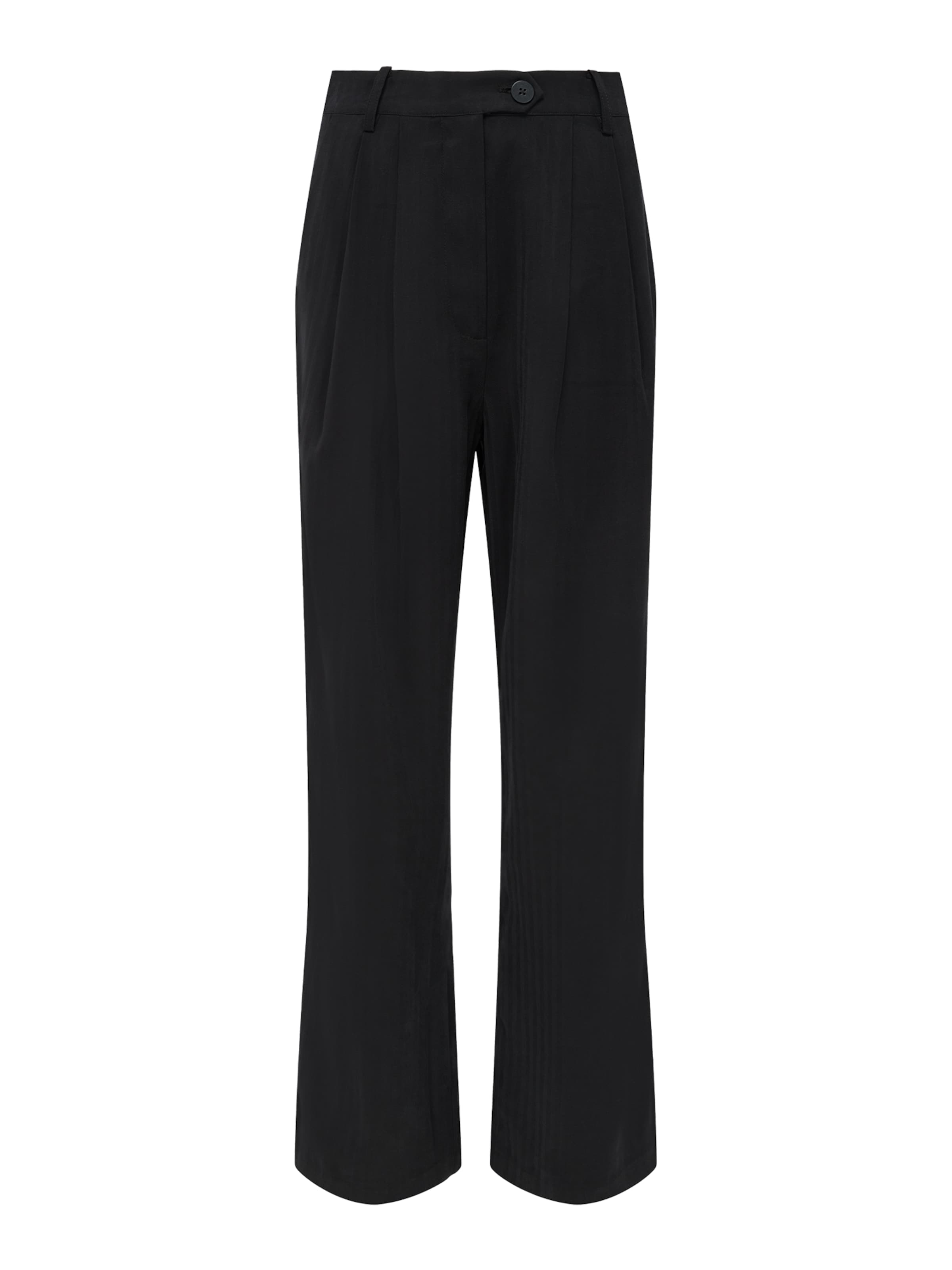 LeGer by Lena Gercke Loosefit Παντελόνι πλισέ 'Edina' σε μαύρο: μπροστά