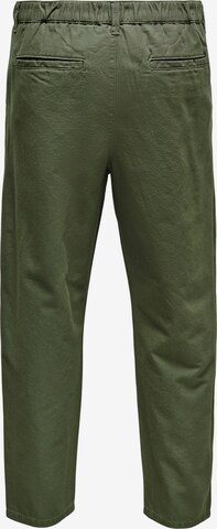 Regular Pantalon à pince 'Dew' Only & Sons en vert