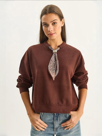 Felpa di Bianco Lucci in marrone