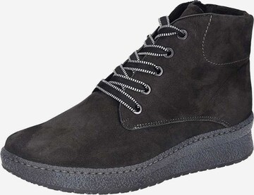 SEMLER Lace-Up Ankle Boots in Grey: front