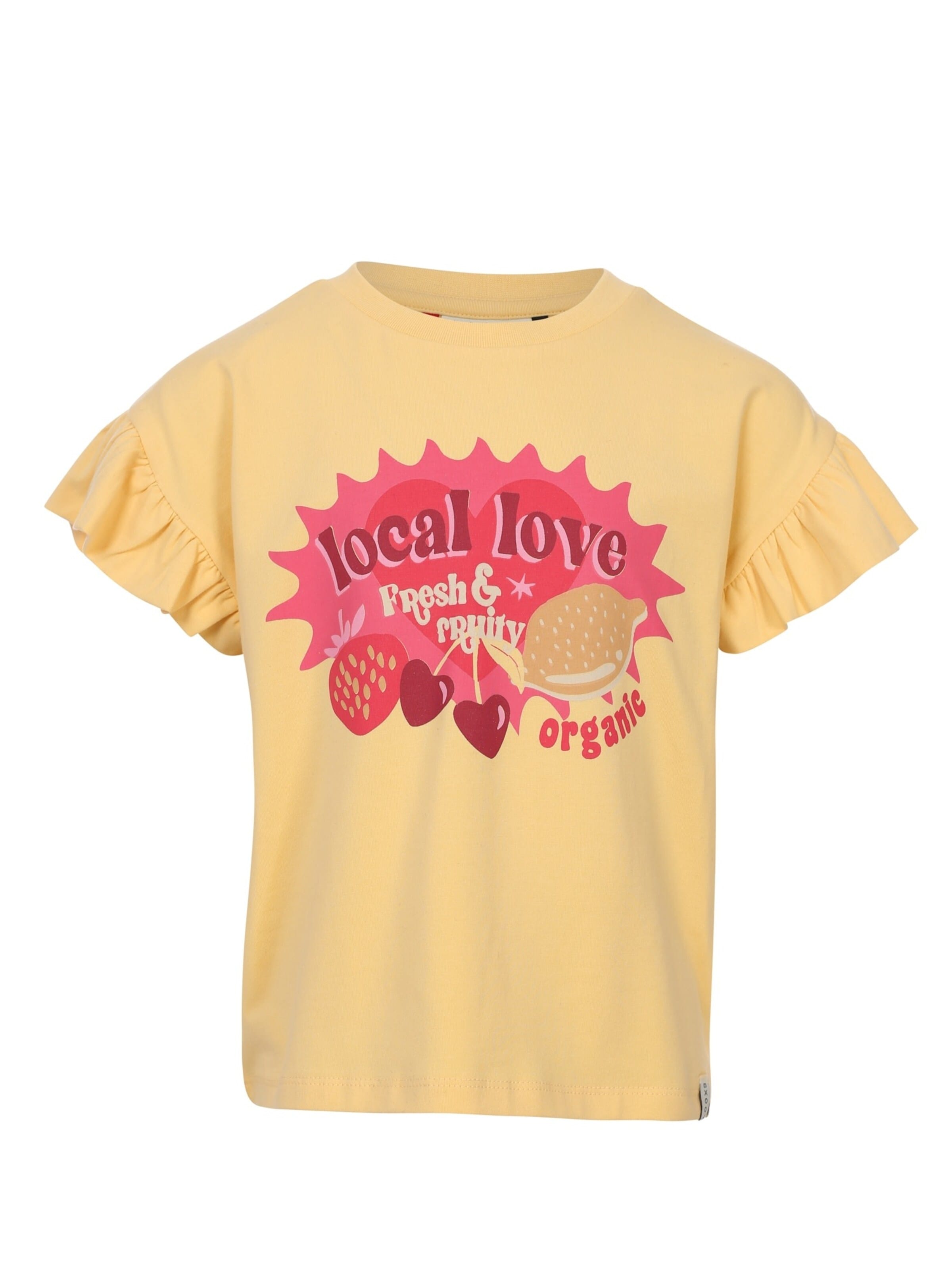 T-Shirt Looxs Revolution en jaune : devant