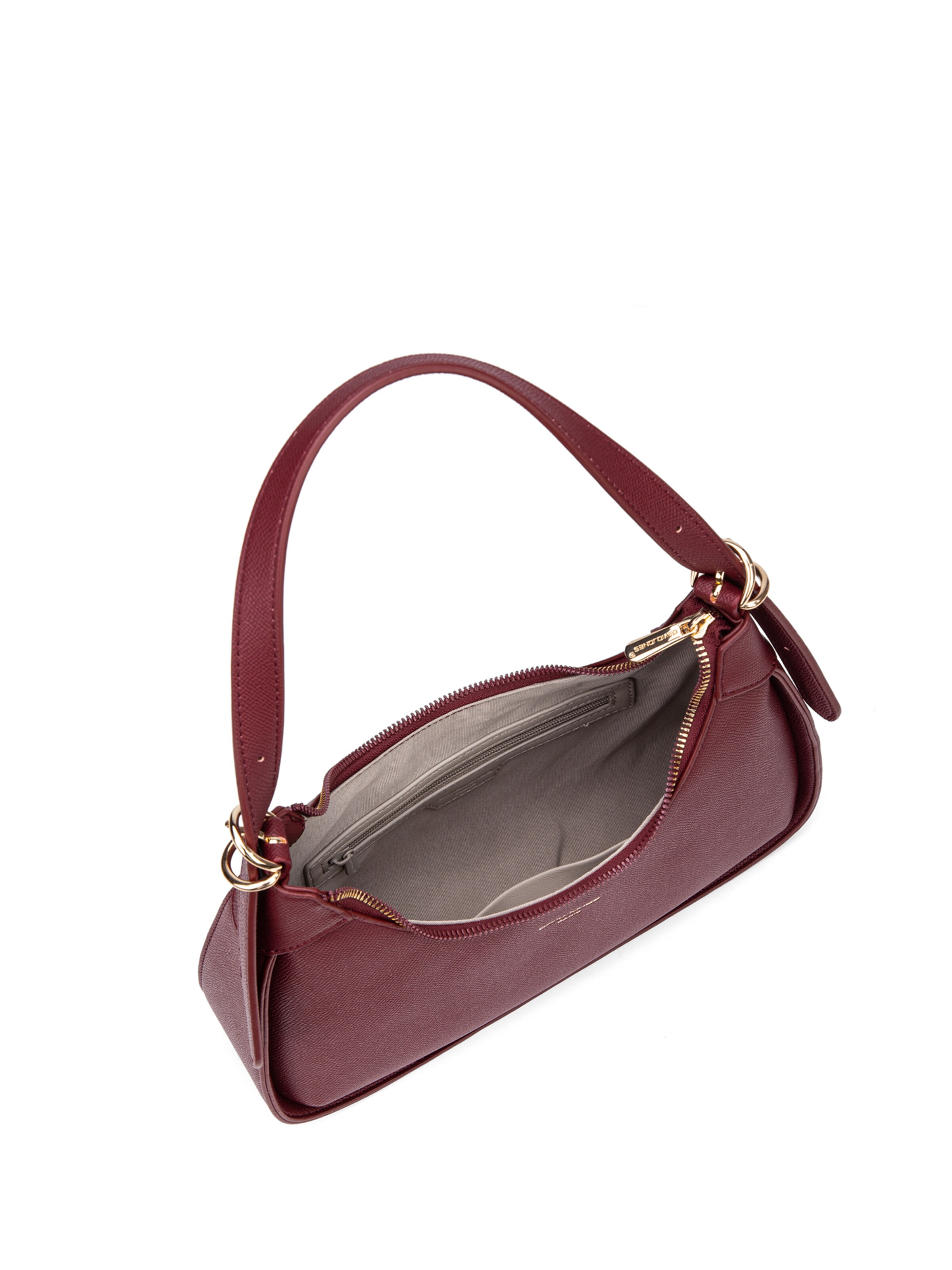 Borsa a spalla 'Borsa a spalla donna pelle vegana PU - Lisandra Elite nera' di David Jones in rosso
