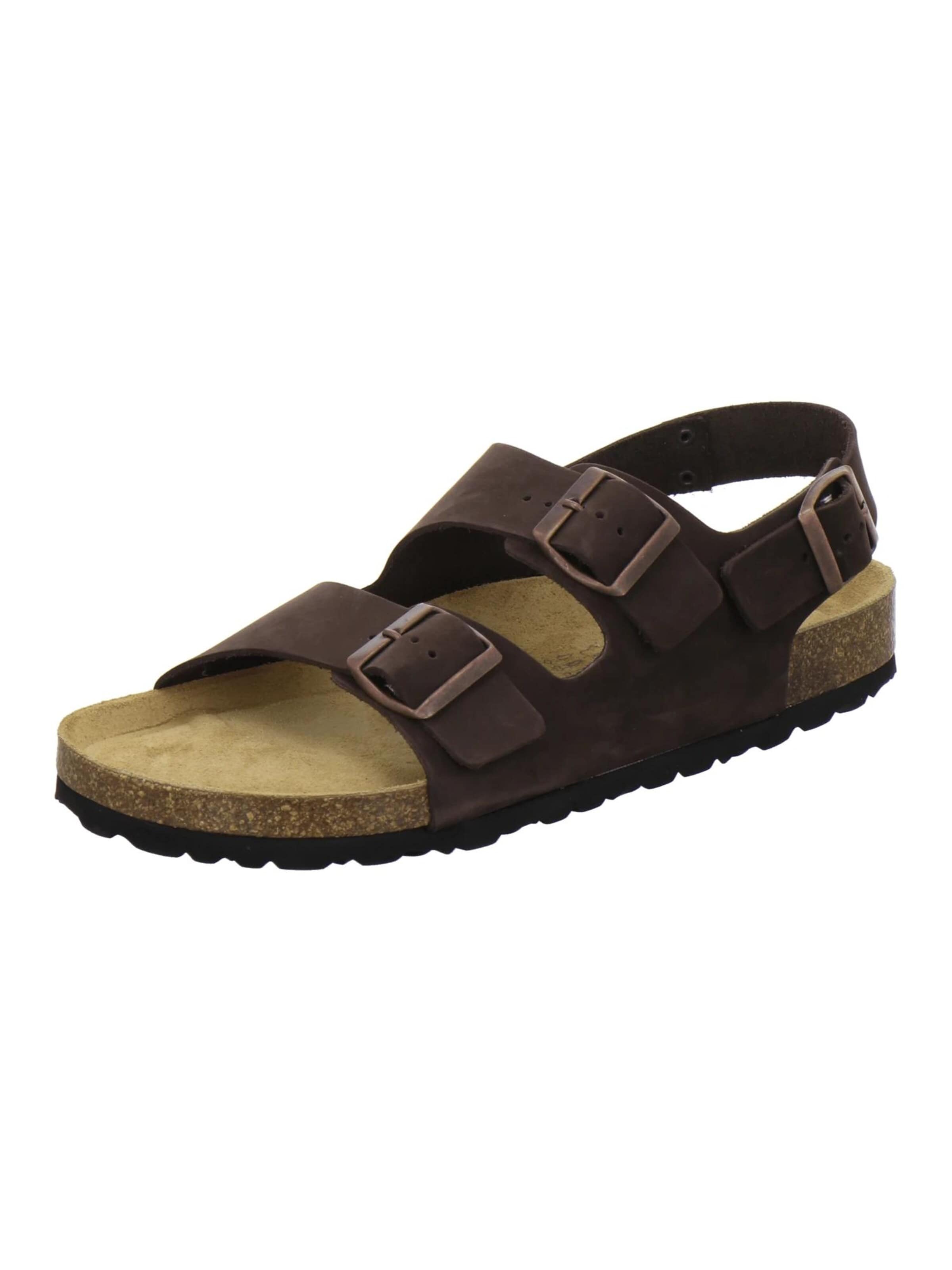 AFS-Schuhe Sandals 'Sandalen Herren mocca Leder' in Brown: front