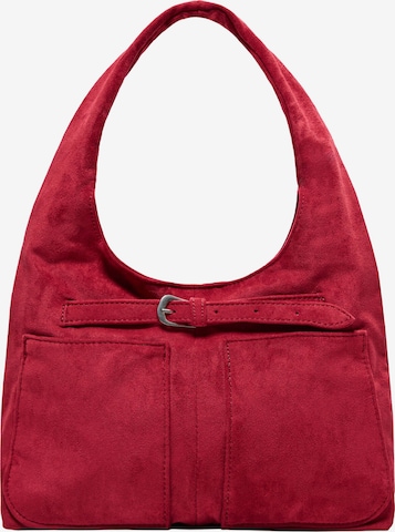 BershkaTorba za na rame - crvena boja: prednji dio