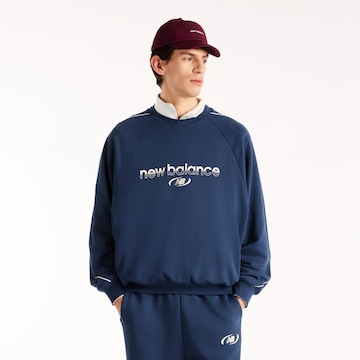 new balance Sweatshirt 'Trackside' in Blau: Vorderseite