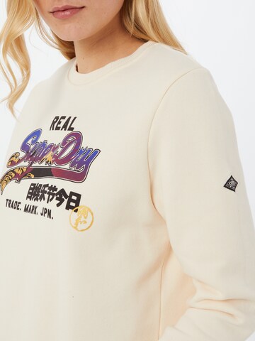 Sweat-shirt 'Vintage Itago' Superdry en blanc