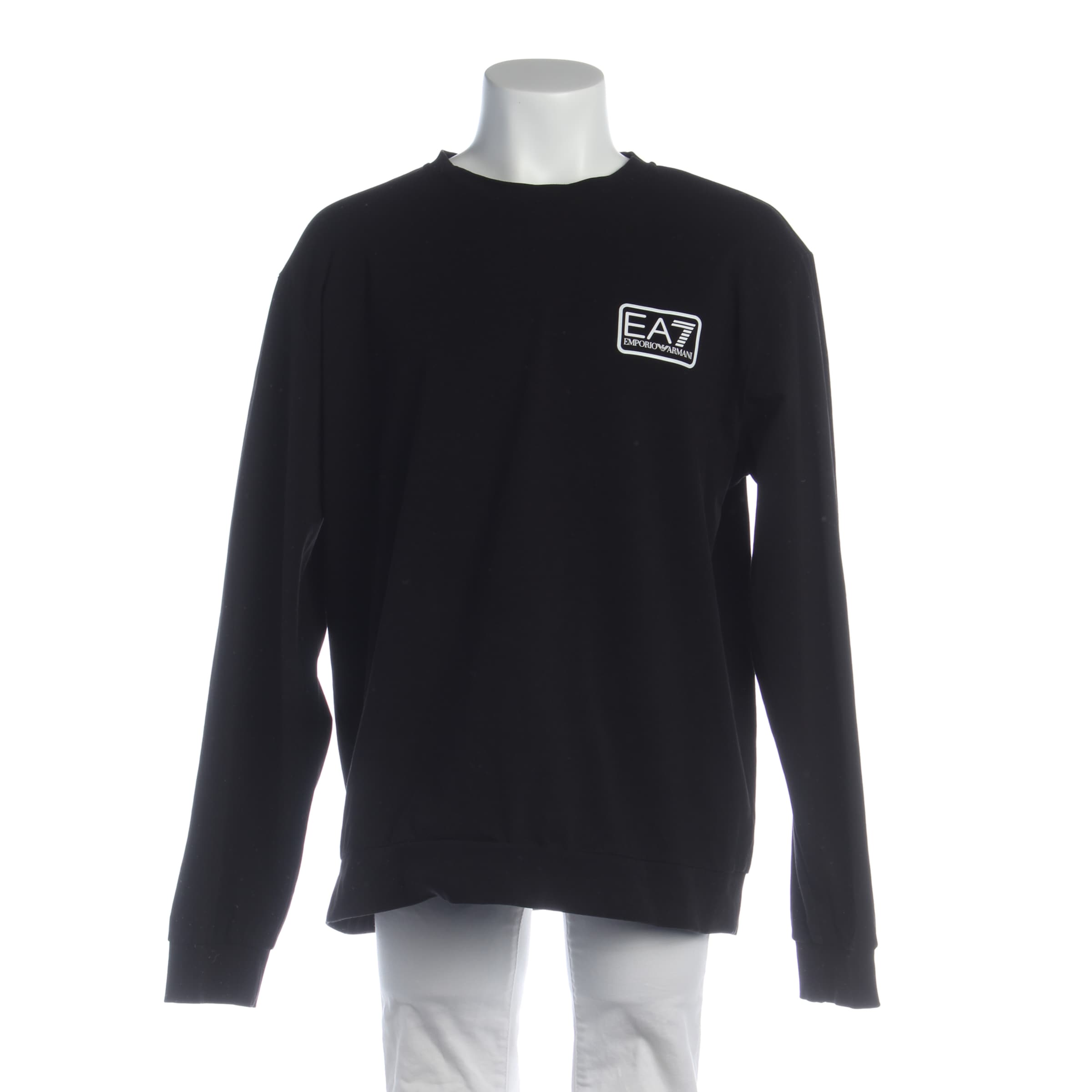 Emporio Armani Sweatshirt & Zip-Up Hoodie in XXXL in Black: front