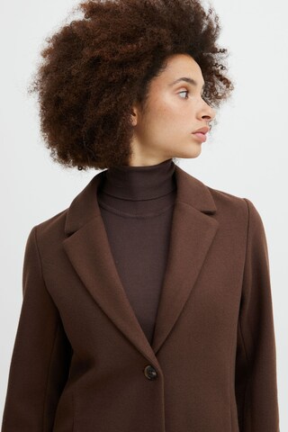 ICHI Between-seasons coat 'JANNET' in Brown
