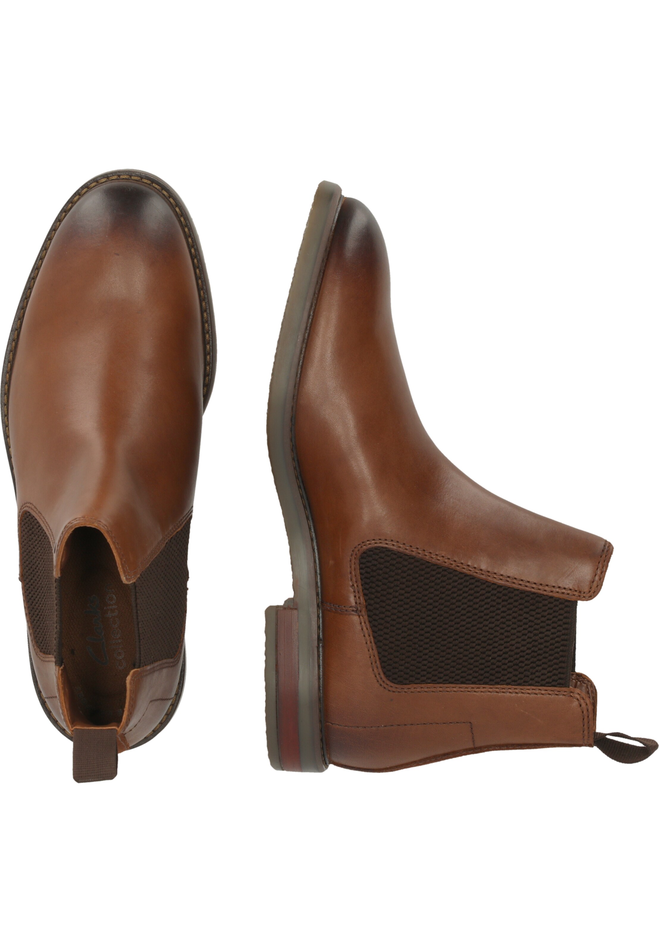 CLARKS Chelsea boots in Bruin