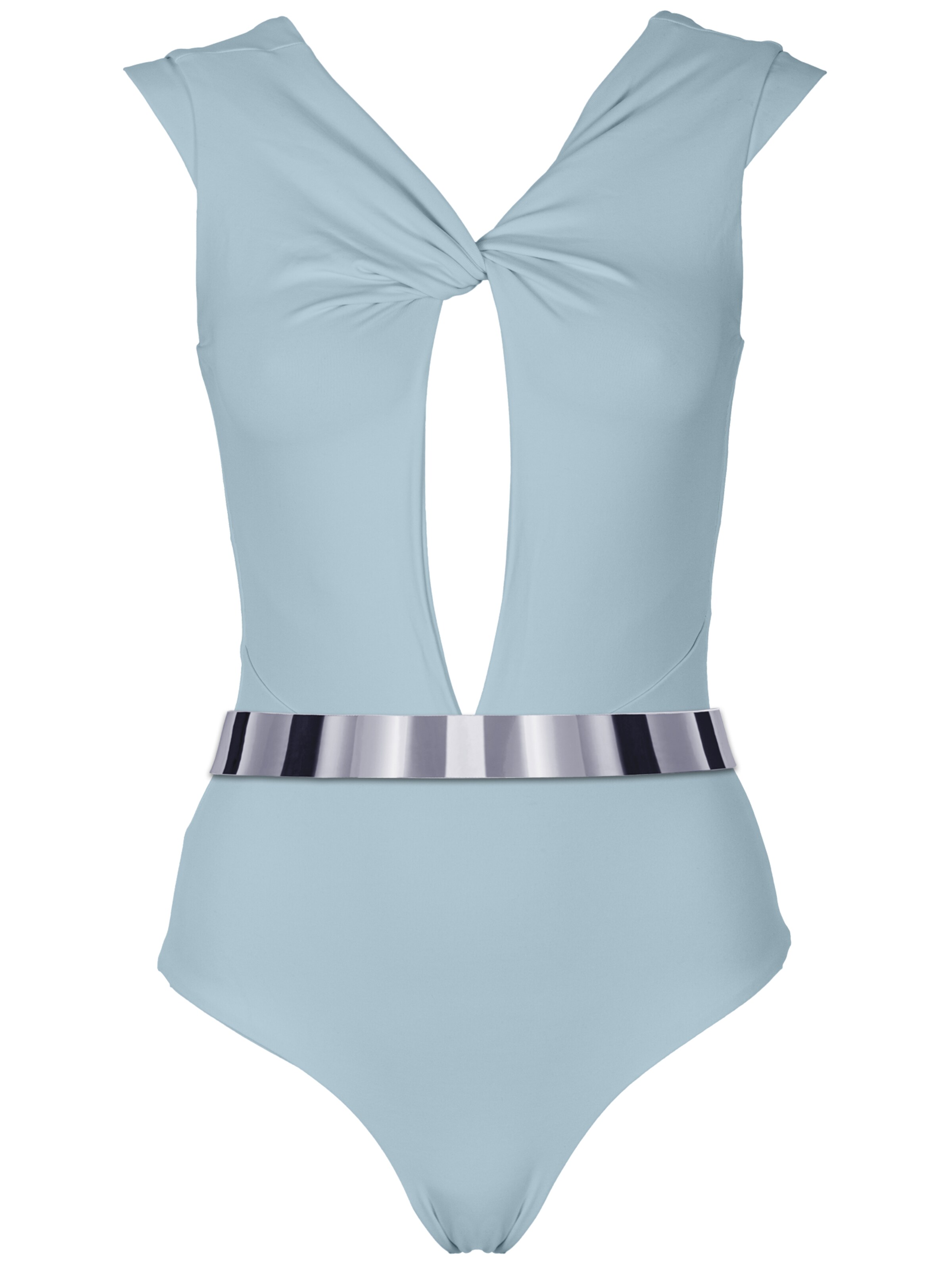 SEA ME SWIM High neck Badeanzug 'COTE D'AZUR Silver Edition'‌‌‌‌‌‌‌‌‌ in Blau