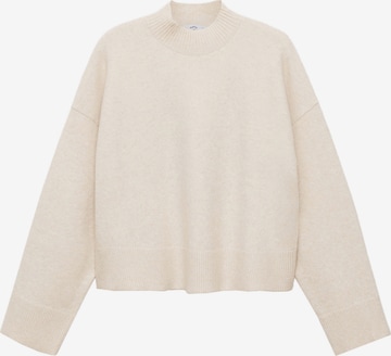 MANGO Svetr 'REBECCA' – béžová: přední strana