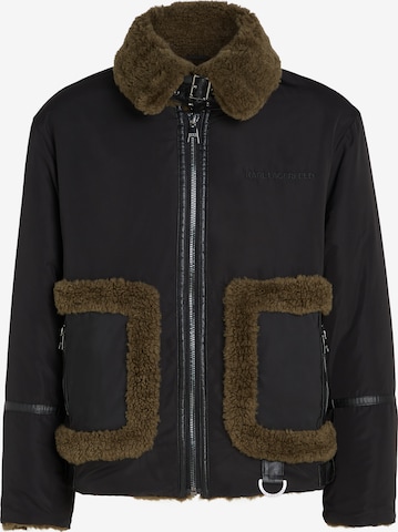 Veste d’hiver 'Aviator' Karl Lagerfeld en noir : devant