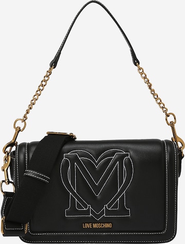 Love Moschino Handbag 'MY HEART' in Black: front