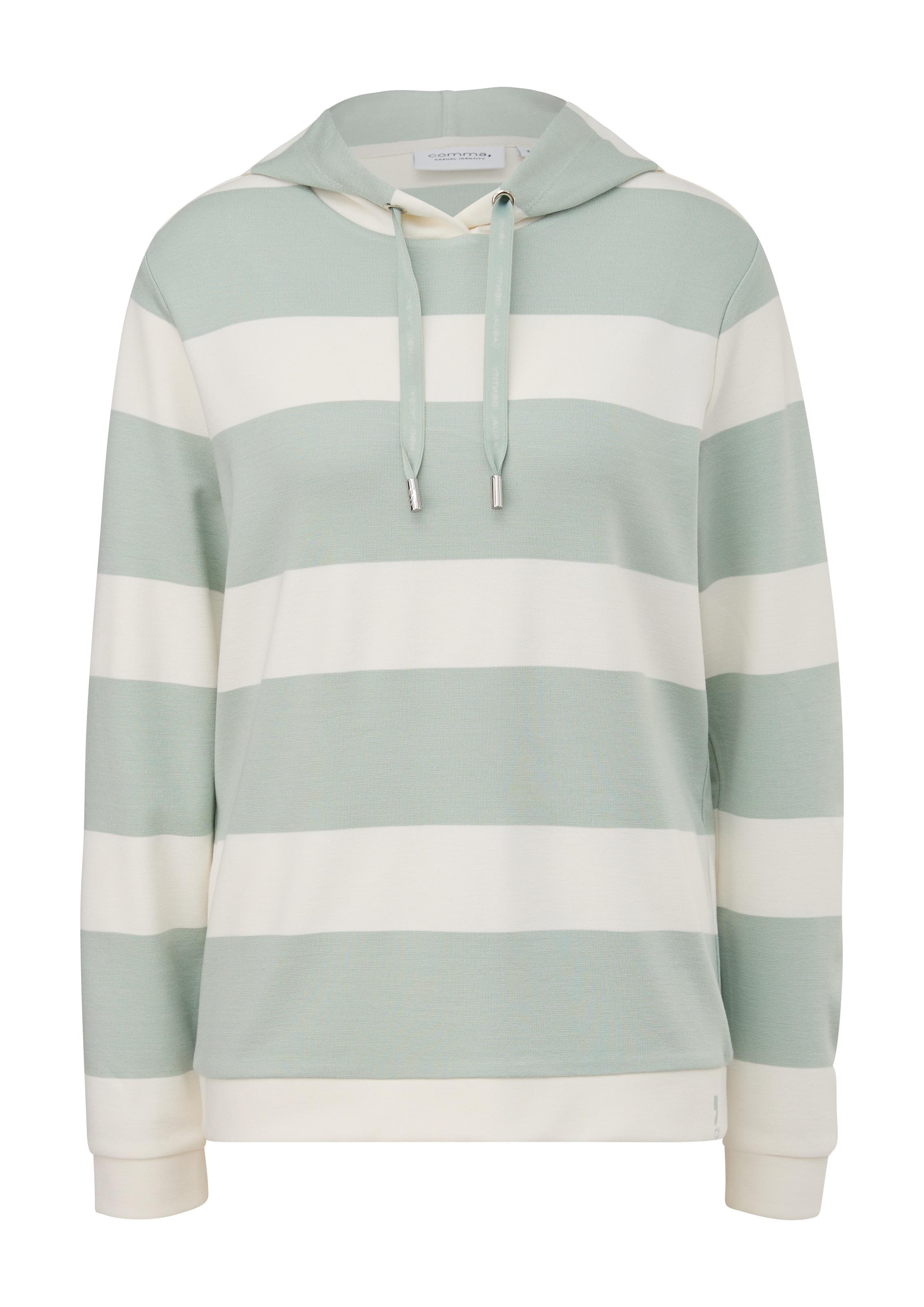 Sweat-shirt comma casual identity en beige : devant