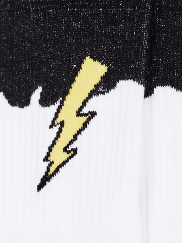 The Rad Black Kids - Meias 'Ombre Bolt Sock 2 Pack' em branco