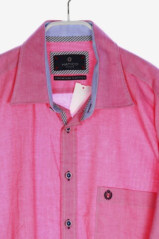 Hatico Button Up Shirt in L in Pink