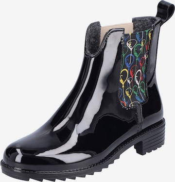 Bottes en caoutchouc Rieker en noir : devant