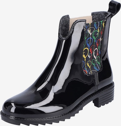 Rieker Bottes en caoutchouc en bleu / vert / noir / blanc, Vue avec produit