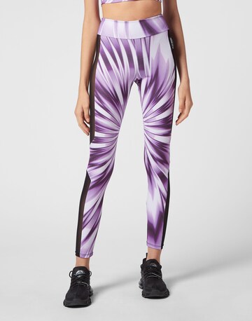 Plein Sport Skinny Sportbroek in Lila: voorkant
