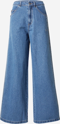 ADIDAS ORIGINALS Wide Leg Jeans Ess in Blue Denim ABOUT YOU