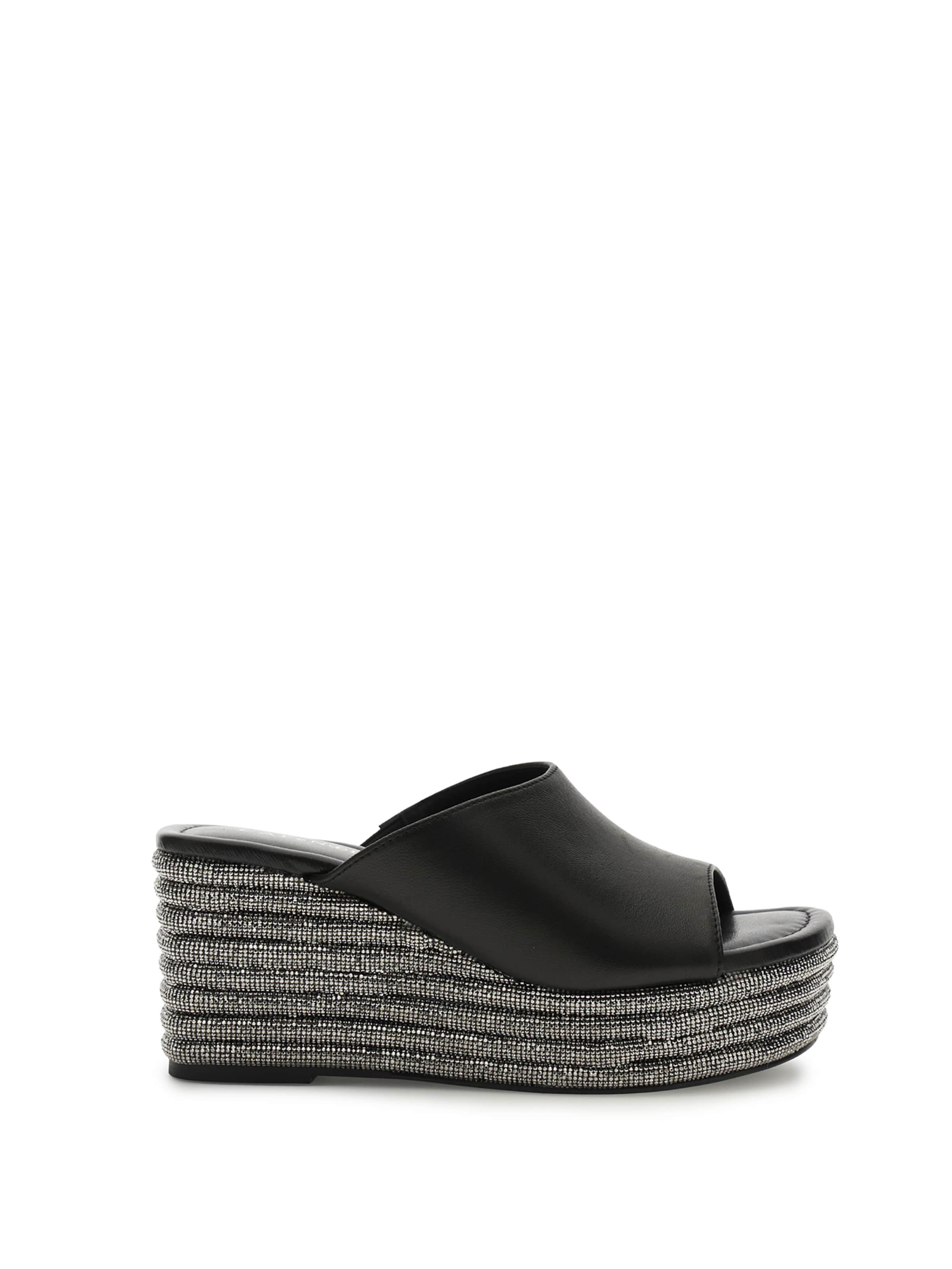 CAFè NOIR Sandale in schwarz, Produktansicht