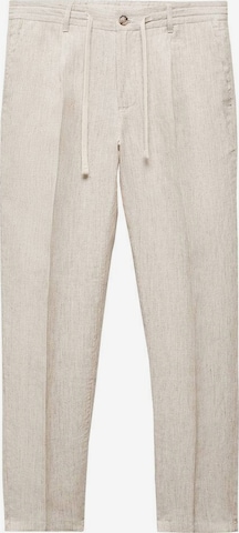 MANGO MAN Regular Pleated Pants 'Selva' in Beige: front