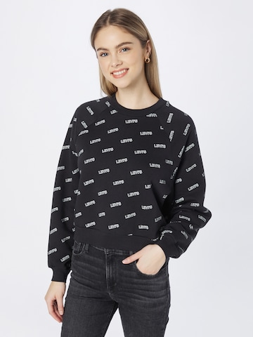 Felpa 'Vintage Raglan Crewneck Sweatshirt' di LEVI'S ® in nero: frontale