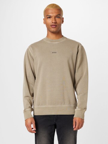 BOSSSweater majica 'Wefade' - siva boja: prednji dio